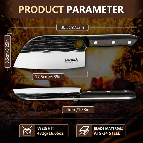 Cuchillo Huusk serbio para cortes de carne y guarniciones