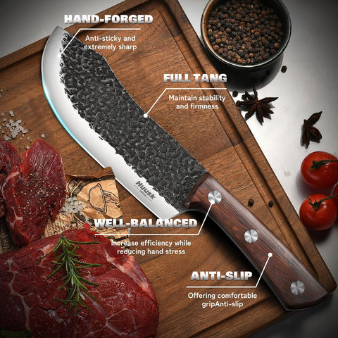 Huusk cuchillo serbio brinda corte preciso para despieces