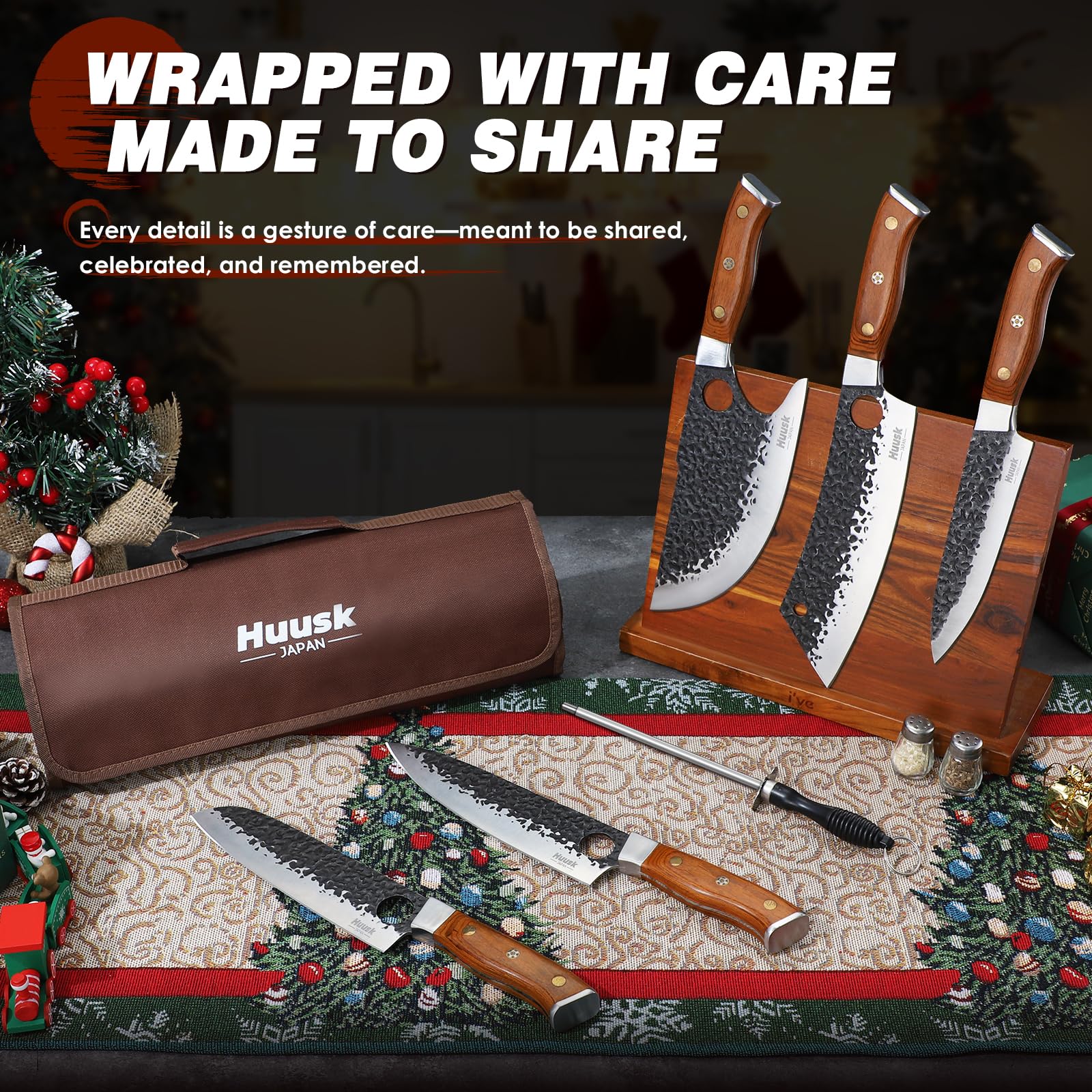 Huusk cuchillo vikingo gyuto para cortes precisos de carnes y verduras