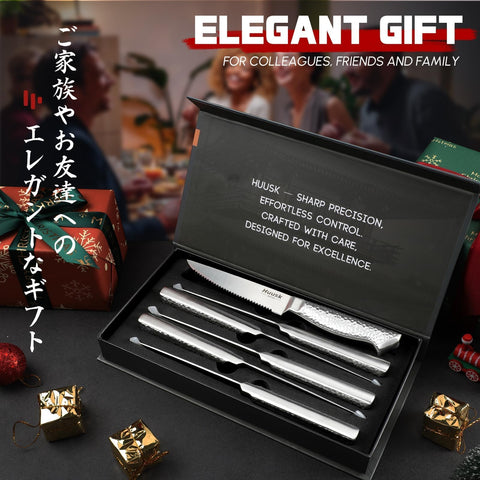 Huusk con mango ergonómico y antideslizante para mayor control al cortar.