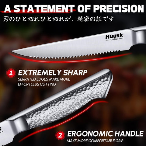 Huusk hoja con extensión evita contacto con la mesa durante el servicio.