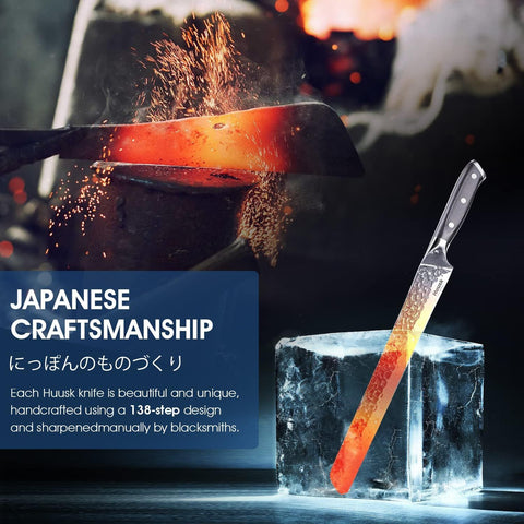 Huusk Japón cuchillo filetear 11-5 pulgadas diseño ergonómico para mayor control