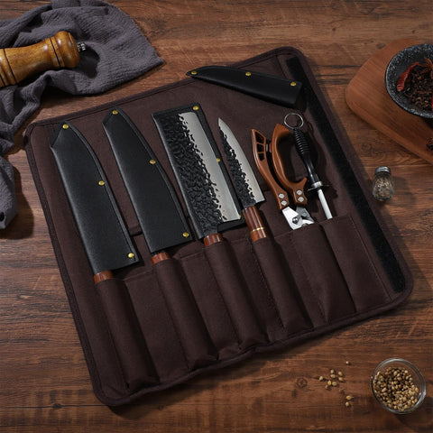Huusk mango de madera roja, agarre cómodo y elegante.
