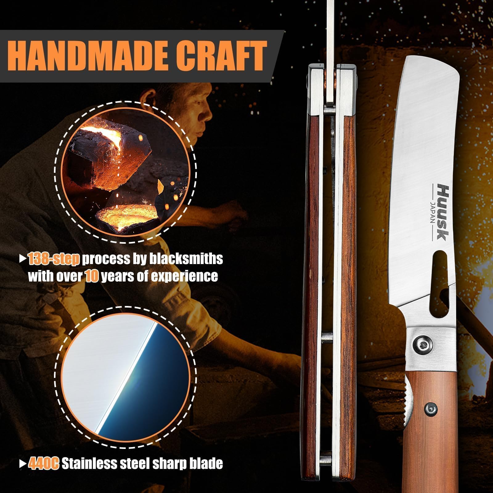 Huusk Nakiri: corte preciso para verduras y hortalizas en la cocina.