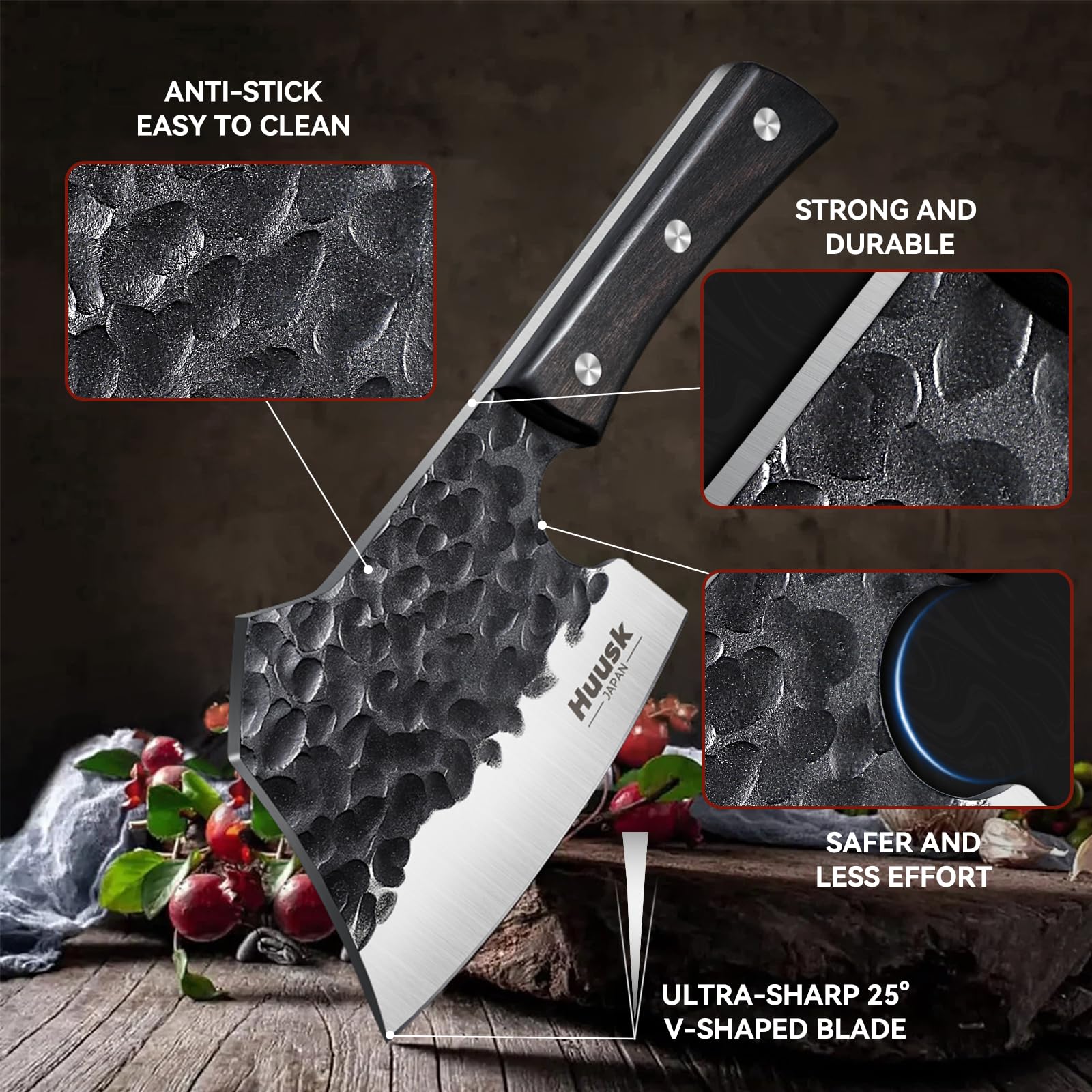 Huusk para-cocina-profesional: herramienta versátil para chefs y amantes de la carne.