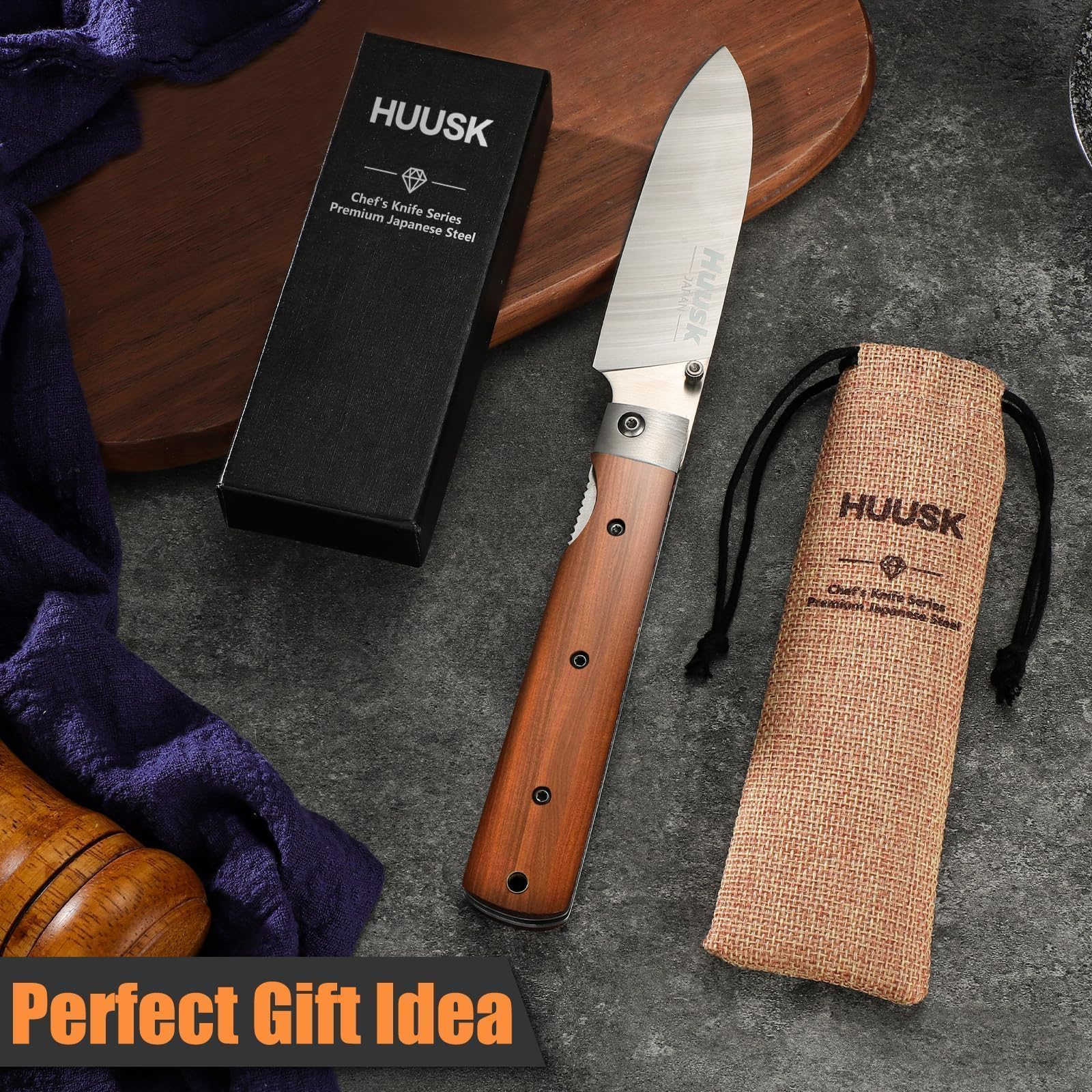 Huusk proceso artesanal de 138 pasos, cuchillo de colección