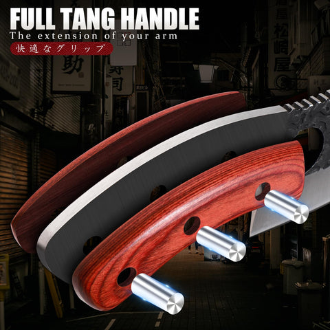 Huusk set de cuchillos con mangos de palo de rosa.