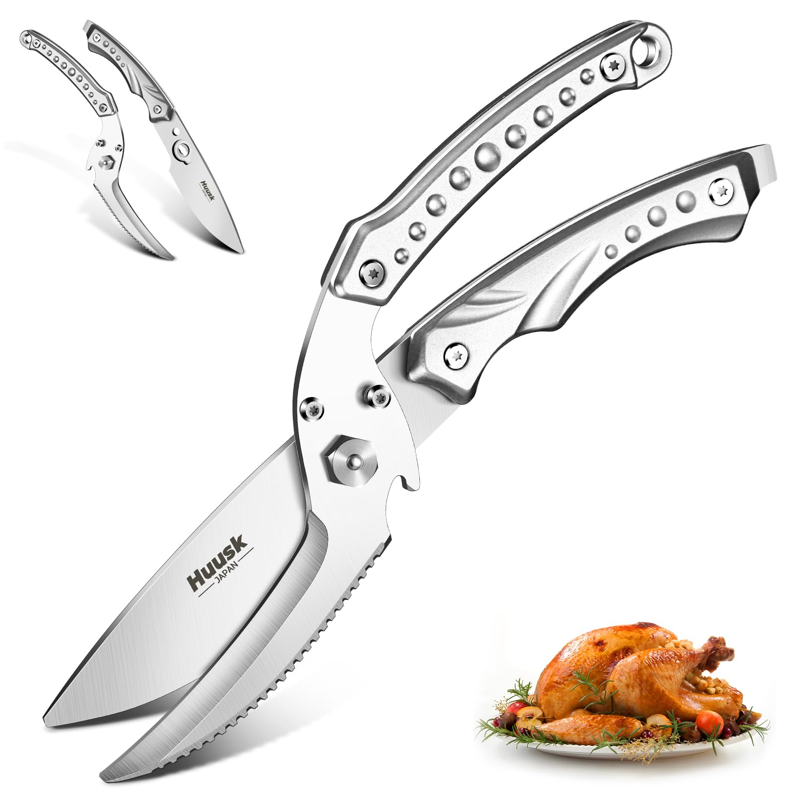 Huusk tijeras de cocina desmontables para pollo con filo preciso