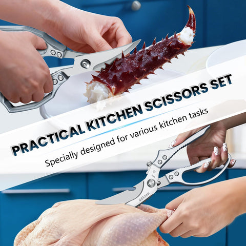 Tijeras para mariscos Huusk ofrecen corte preciso de crustáceos y pescados.