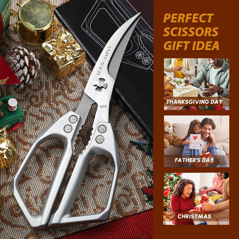 Huusk tijeras para mariscos en elegante caja regalo, regalo ideal para cocineros.