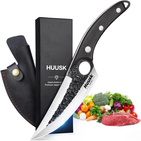 Huusk Viking navaja con hoja afilada para cortes precisos en carne y verduras.