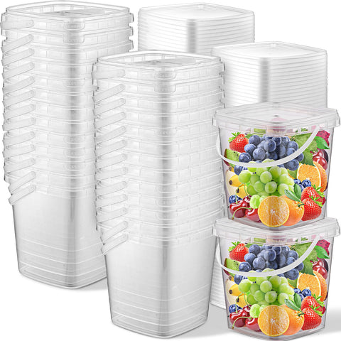 Huwena contenedores deli 32oz con tapa y asa para preparación y transporte de comidas.