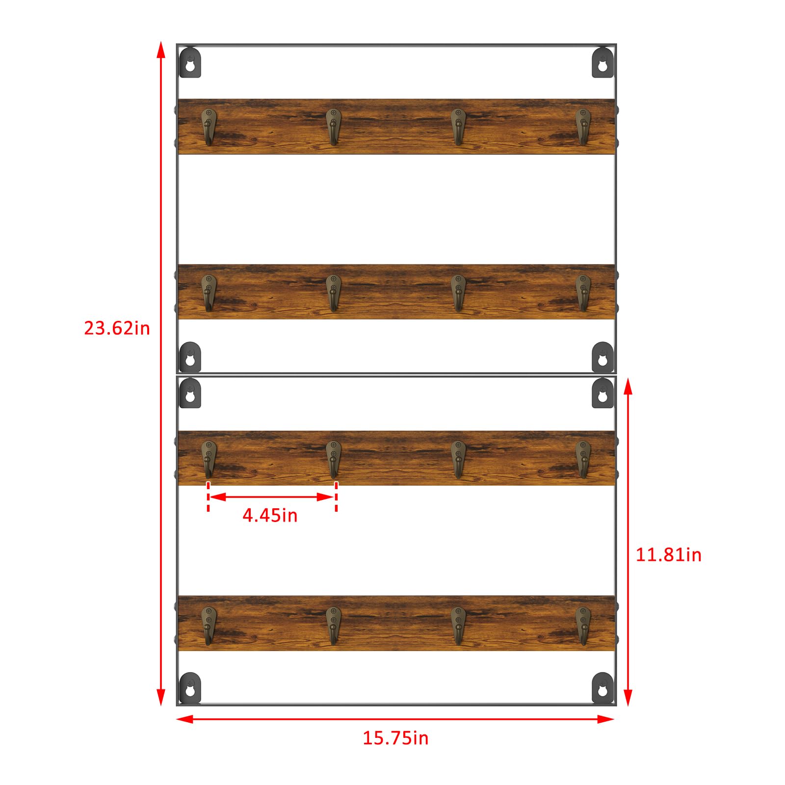 Huxitocan colgador-tazas de madera pared: acceso rápido en la cocina.