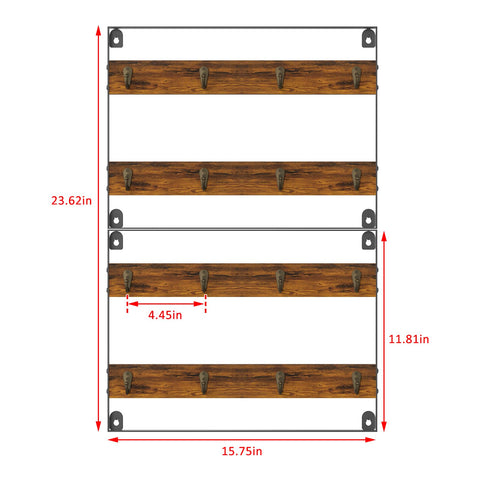 Huxitocan colgador-tazas de madera pared: acceso rápido en la cocina.