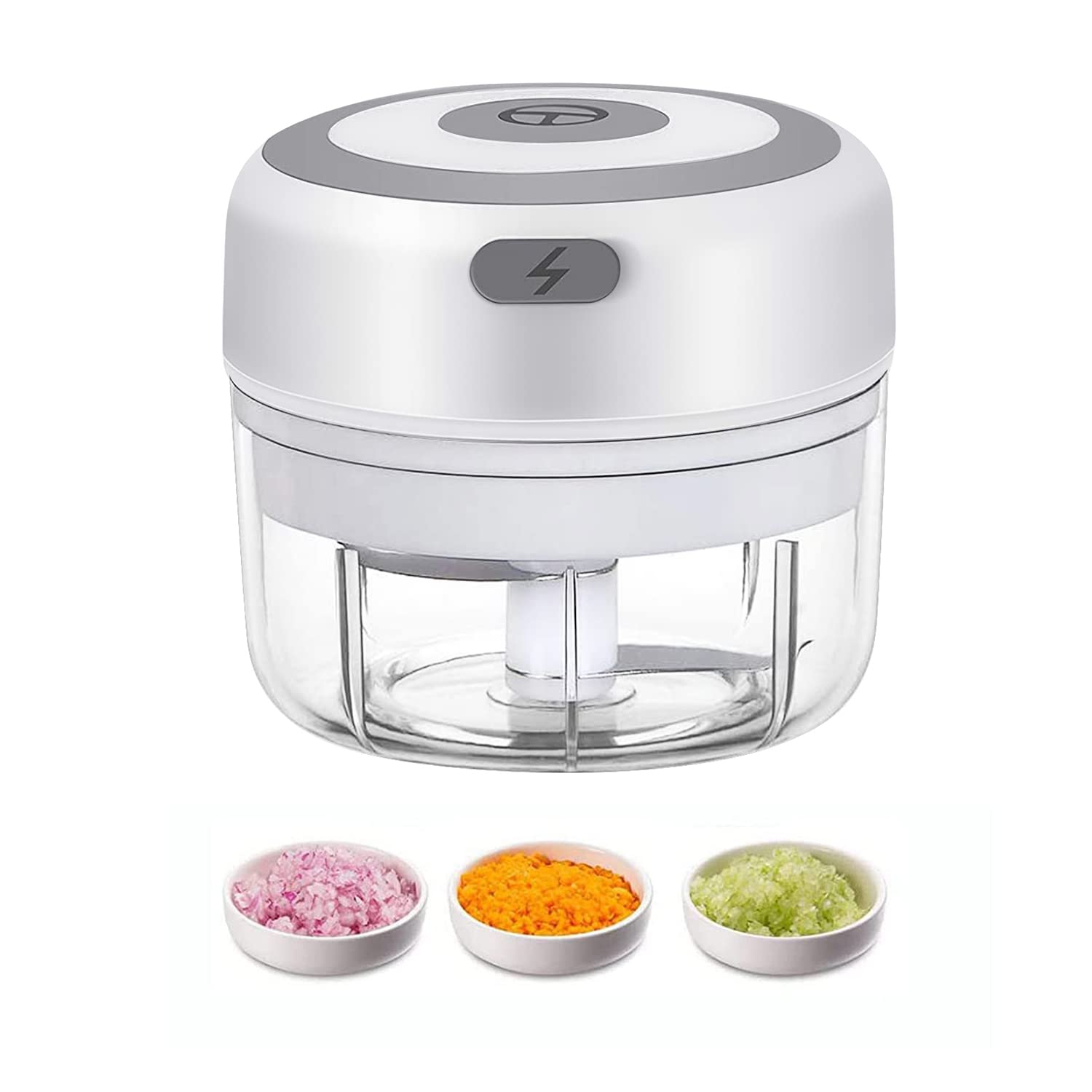Hviww Minichopper frente del producto, ideal para picar ajo rápidamente.
