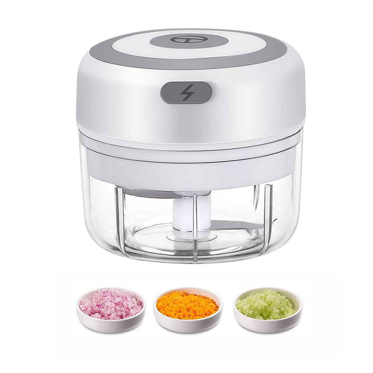 Hviww Minichopper frente del producto, ideal para picar ajo rápidamente.