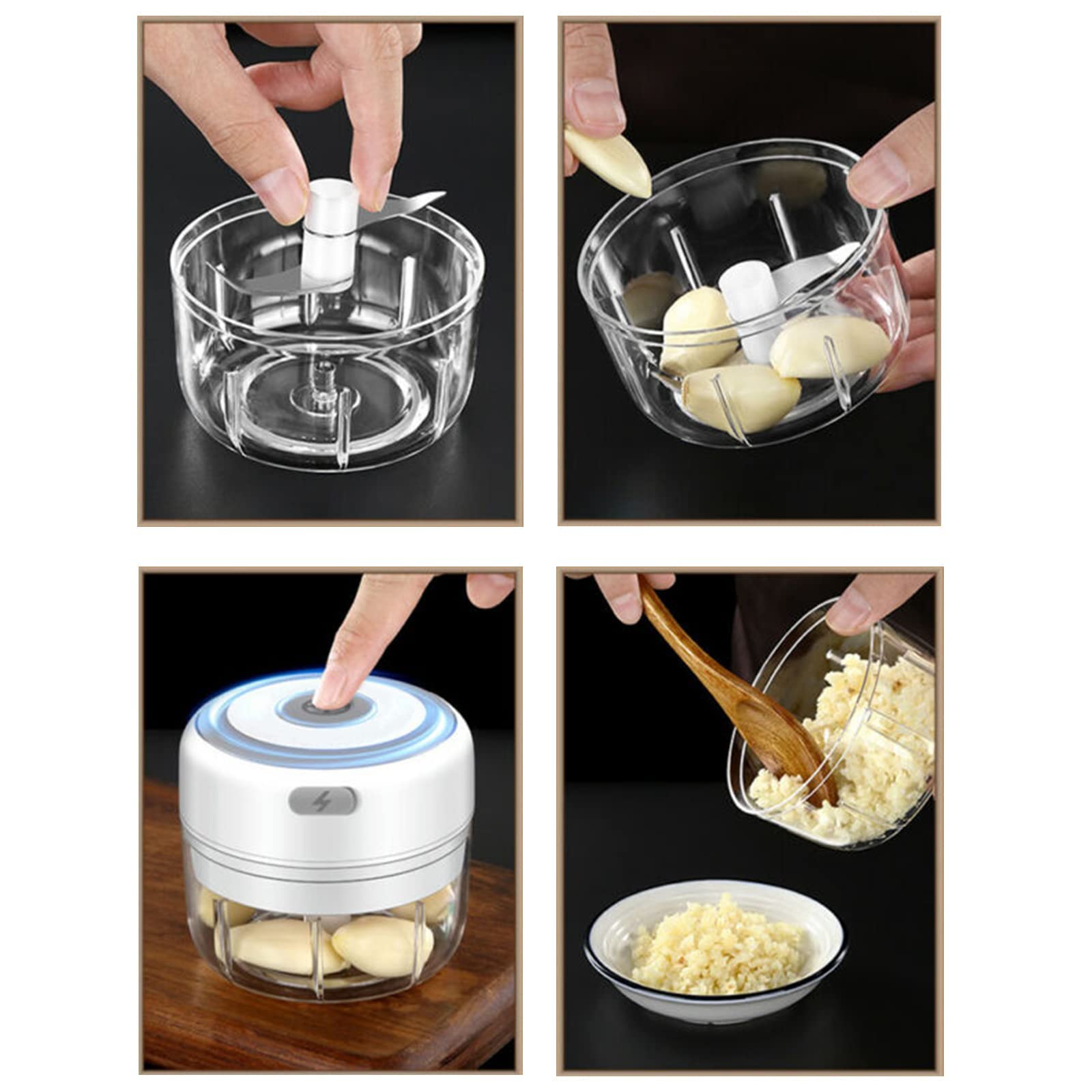 Hviww Minichopper limpieza fácil y desarme para lavado rápido.