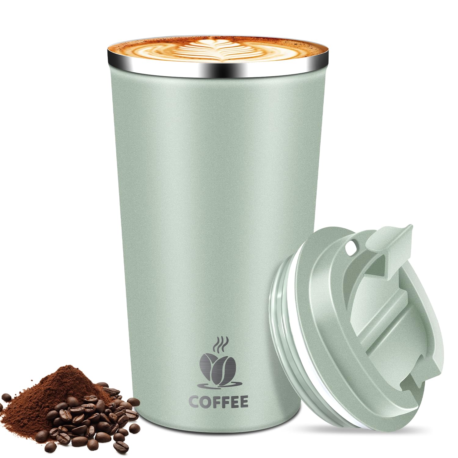 Hwawhin taza viaje 17oz con tapa voltea evita derrames en movimiento