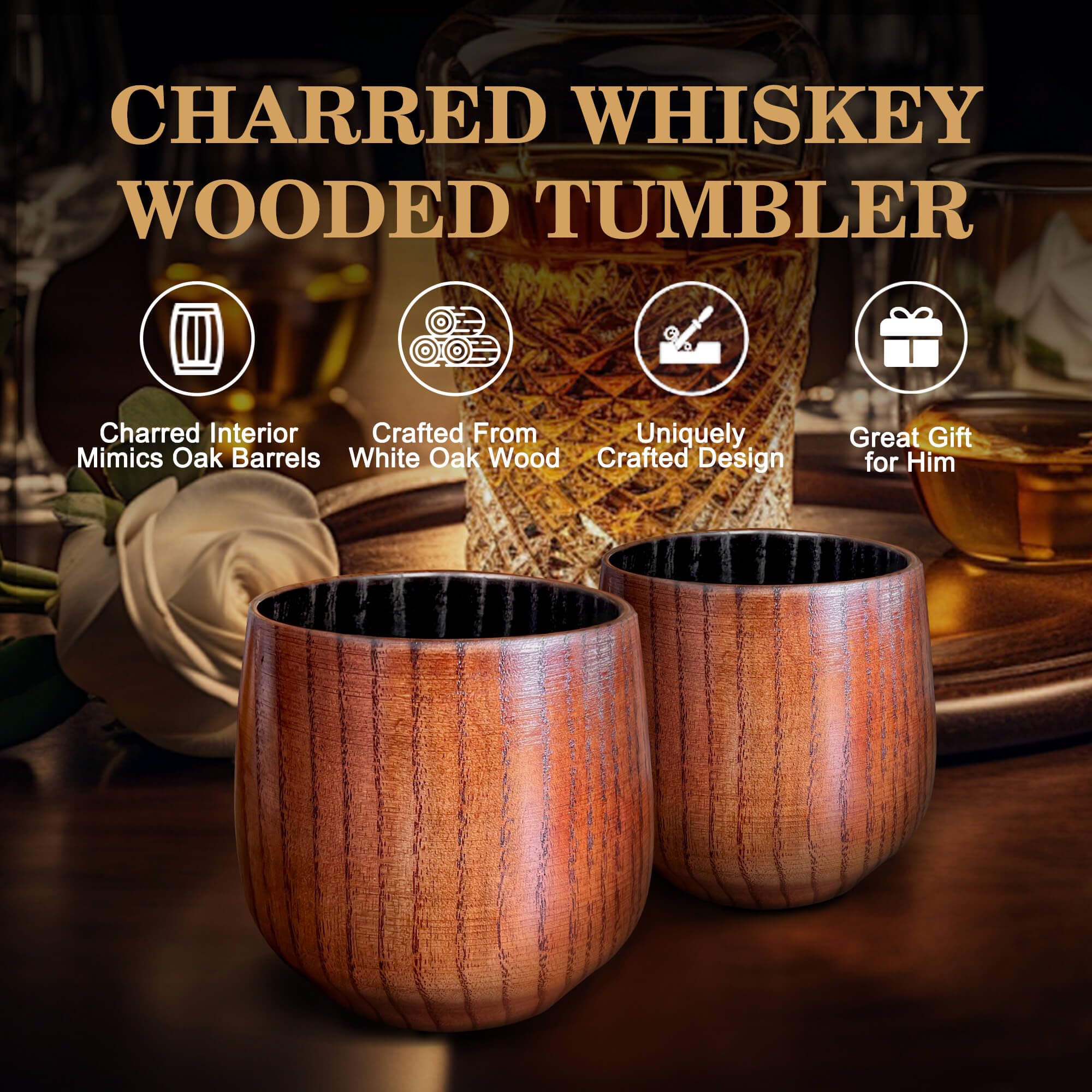HWISDMIG vaso bourbon base gruesa, estabilidad al reposar y servir