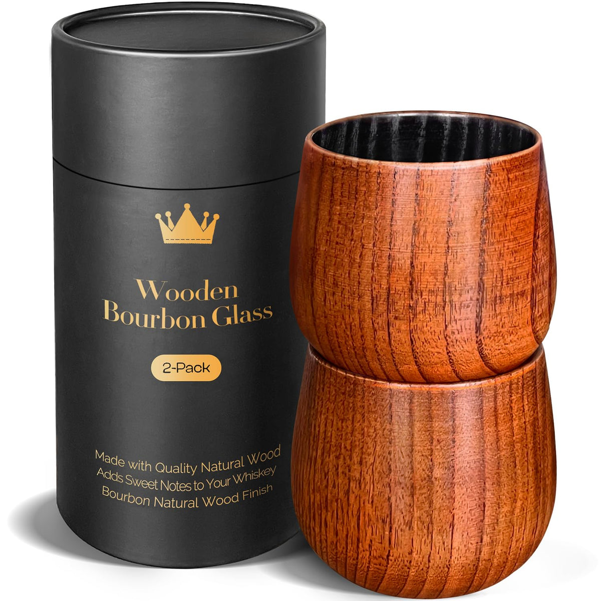 Copa HWISDMIG de bourbon con madera carbonizada, sabor y temperatura preservados.