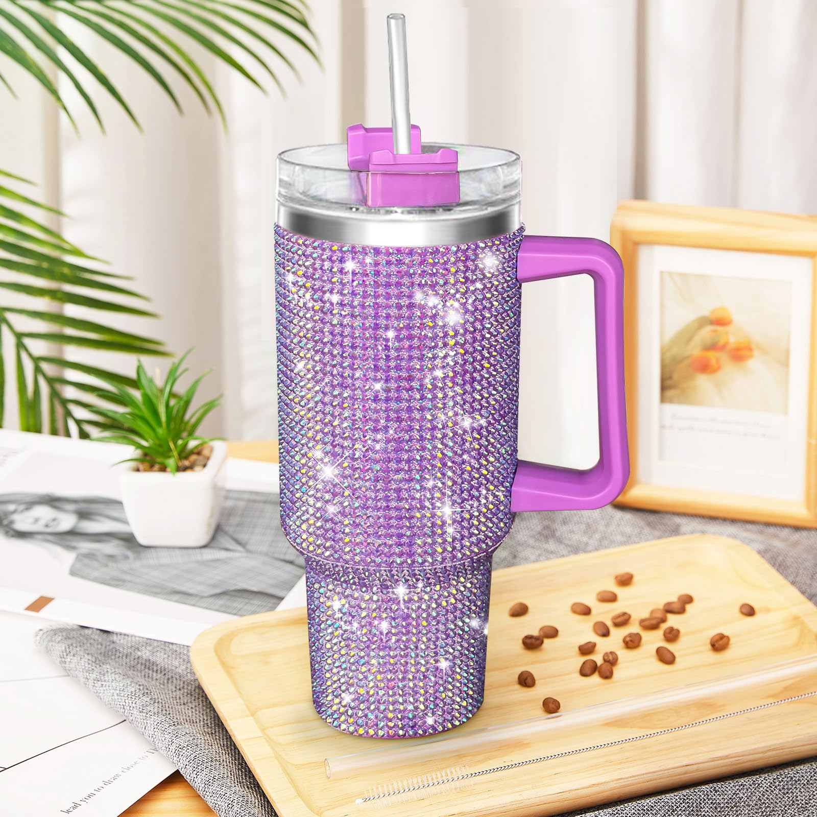 HWISDMIG tumbler acero inoxidable 40oz, resistente para uso diario y exterior.
