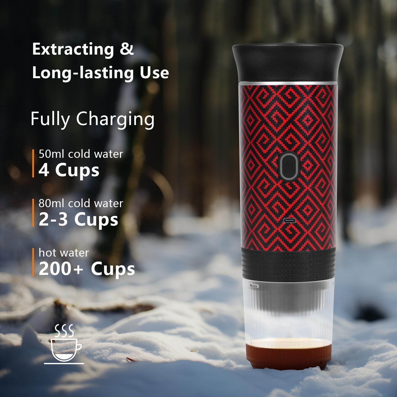 Cafetera HX HECLX portátil de un toque y diseño a prueba de fugas