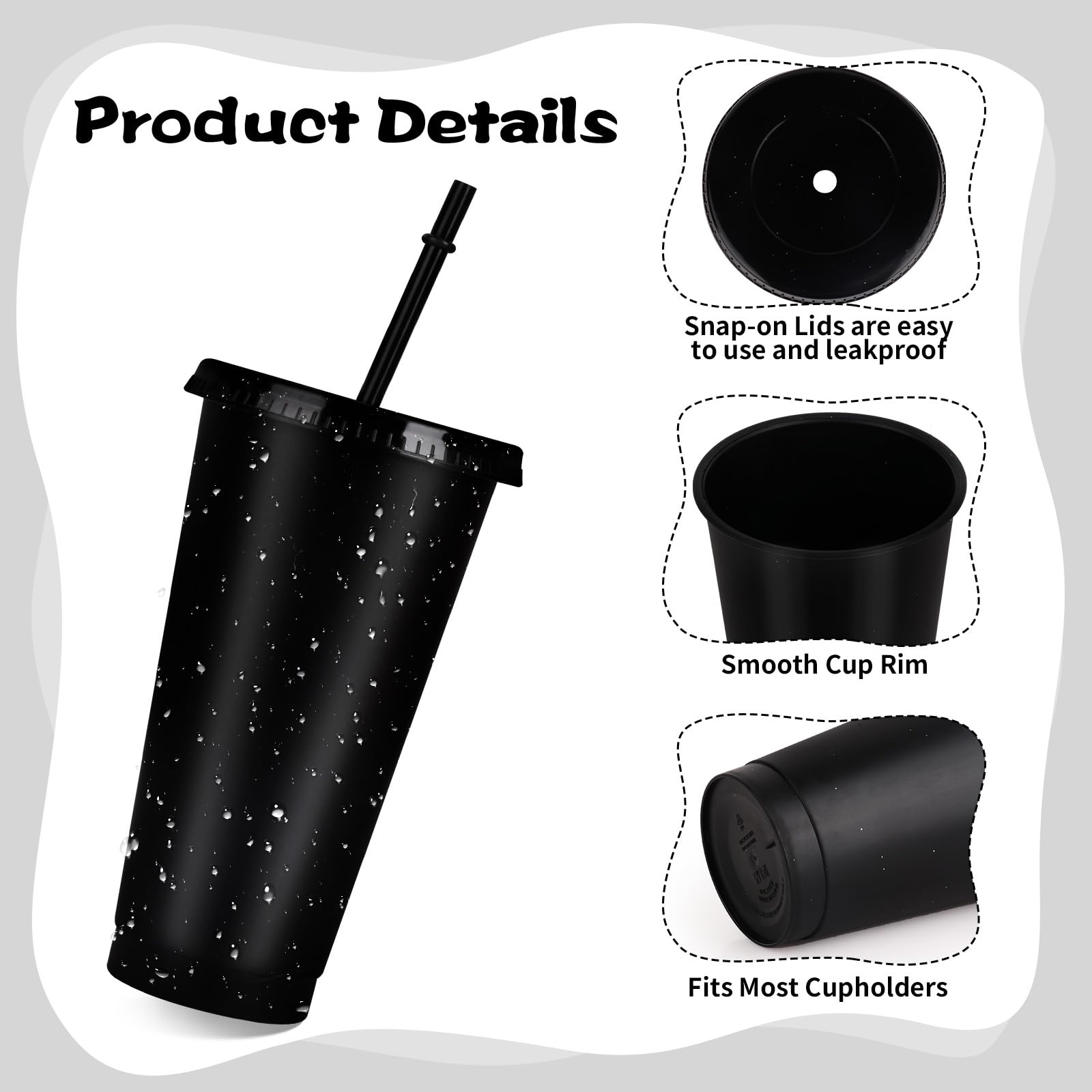 Copa de playa Hxezoc, resistente y reutilizable para bebidas refrescantes.