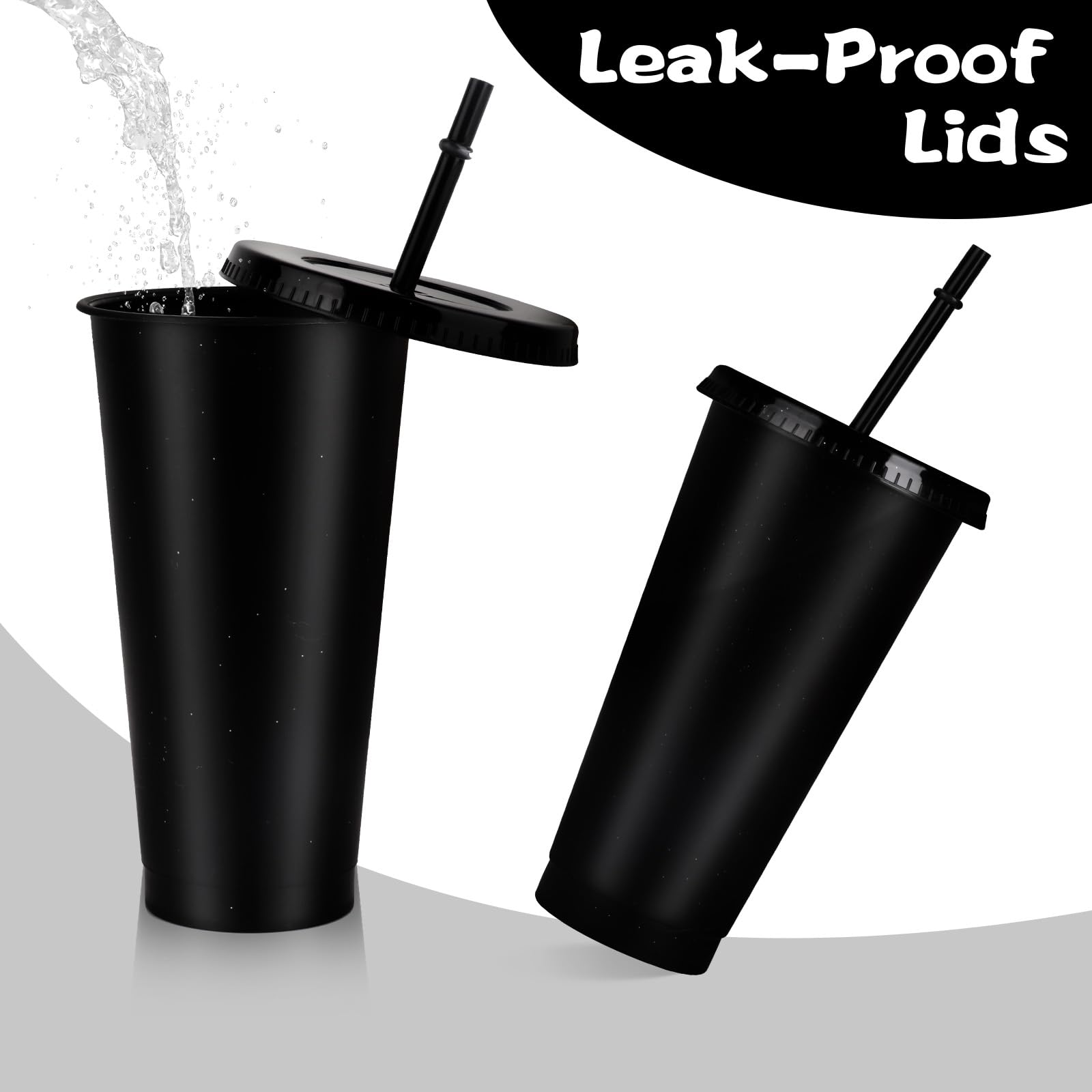 Vaso plástico negro de Hxezoc, ideal como regalo de fiesta.