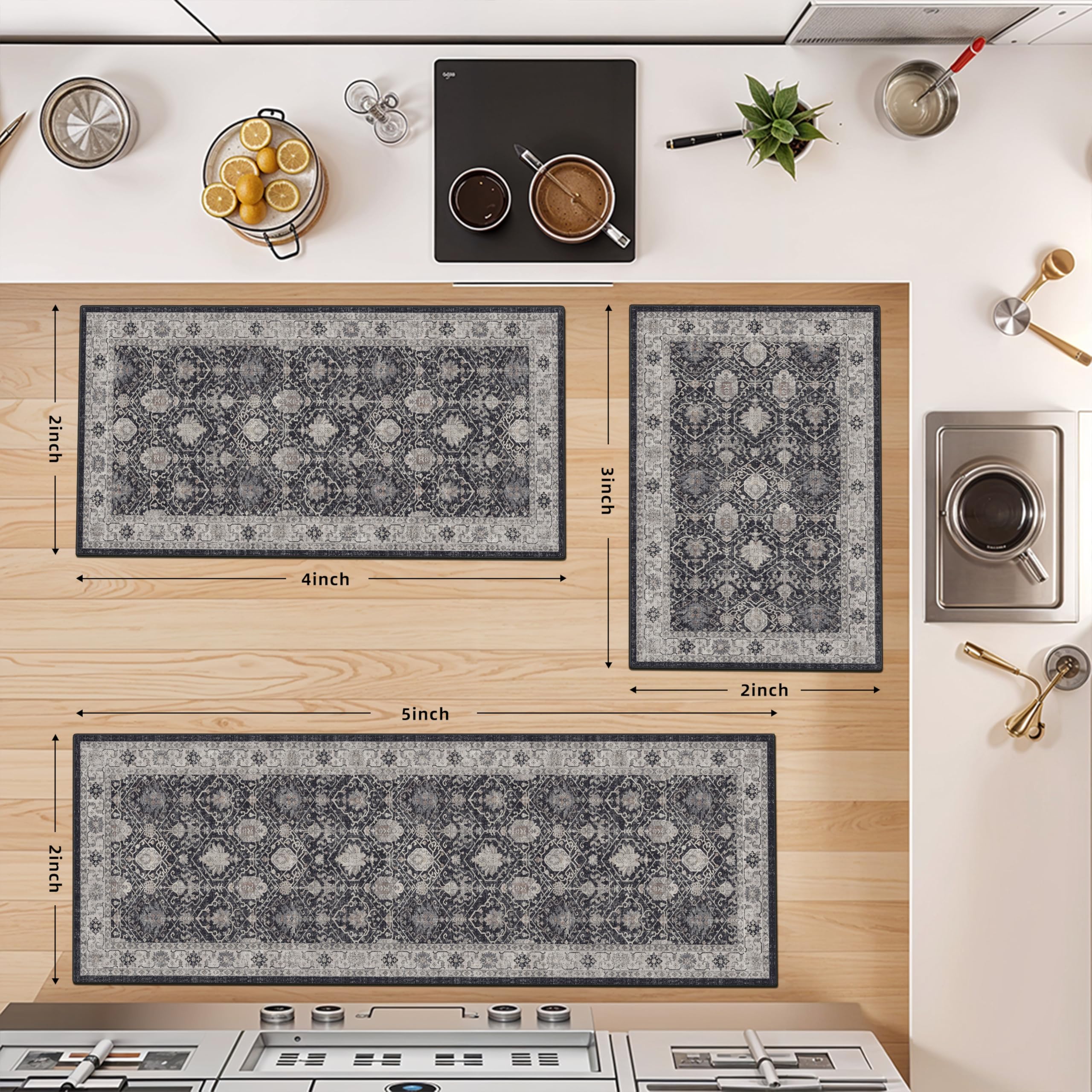 HY HAO YUN LAI alfombra lavable para cocina, fácil de limpiar tras derrames.
