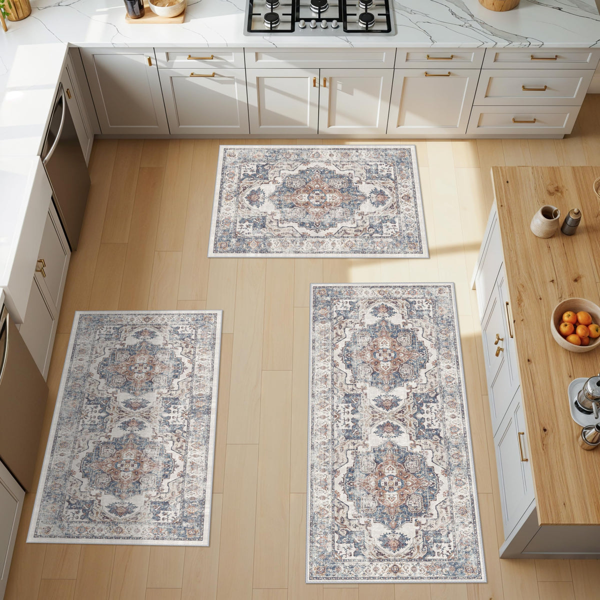 HY HAO YUN LAI: conjunto boho antideslizante para suelos de cocina, uso diario