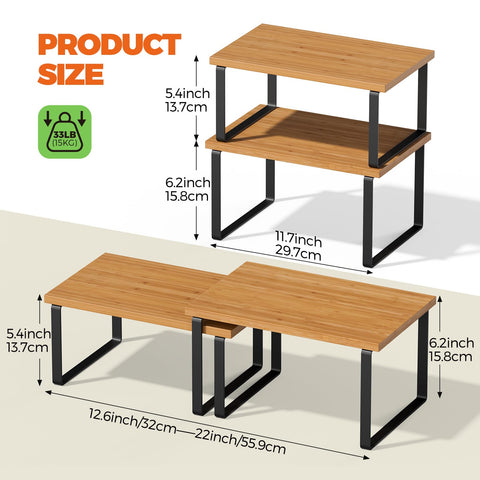 HYASTO estantería ajustable para cocina, ideal para utensilios y condimentos.