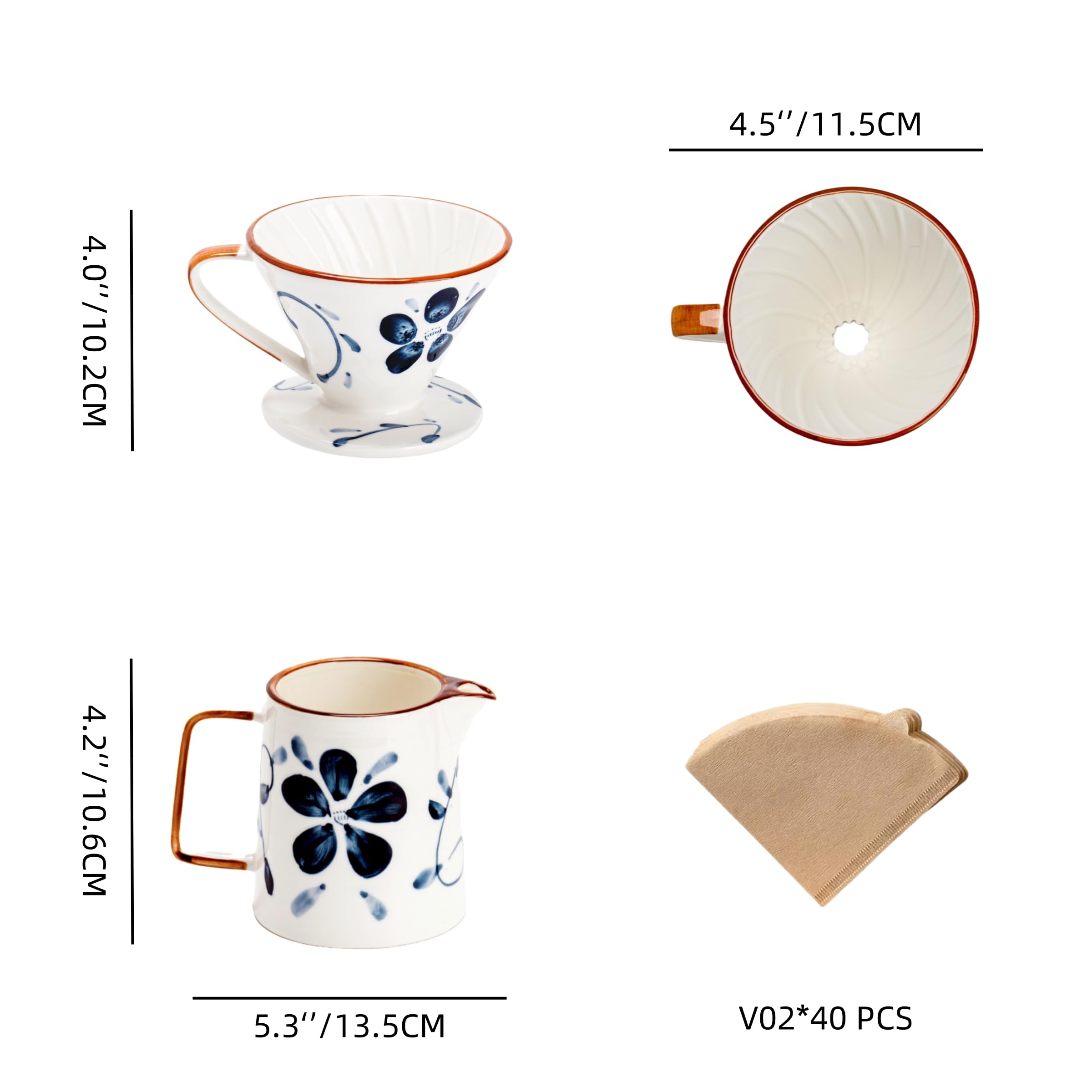 HYAXGM cono vertido cerámico para café de vertido suave.