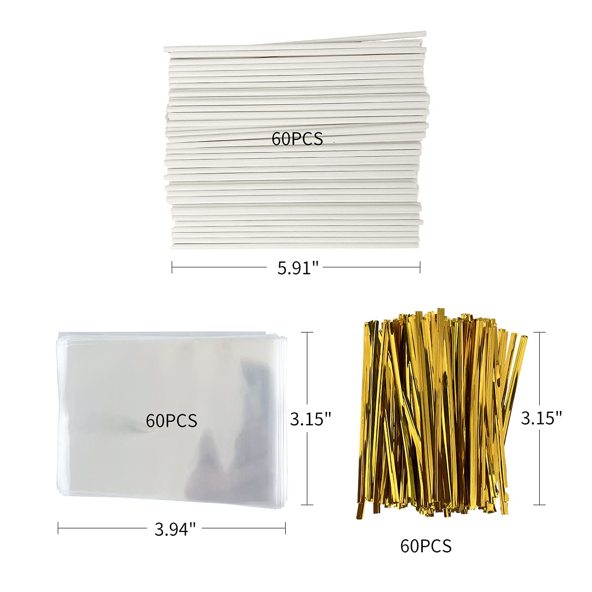 HYCSC bolsas para dulces cake pops, empaque seguro