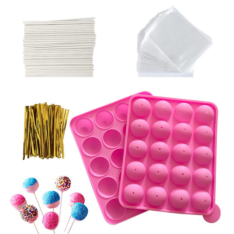 HYCSC molde silicona 20 cavidades para cake pops, desmolado fácil y seguro
