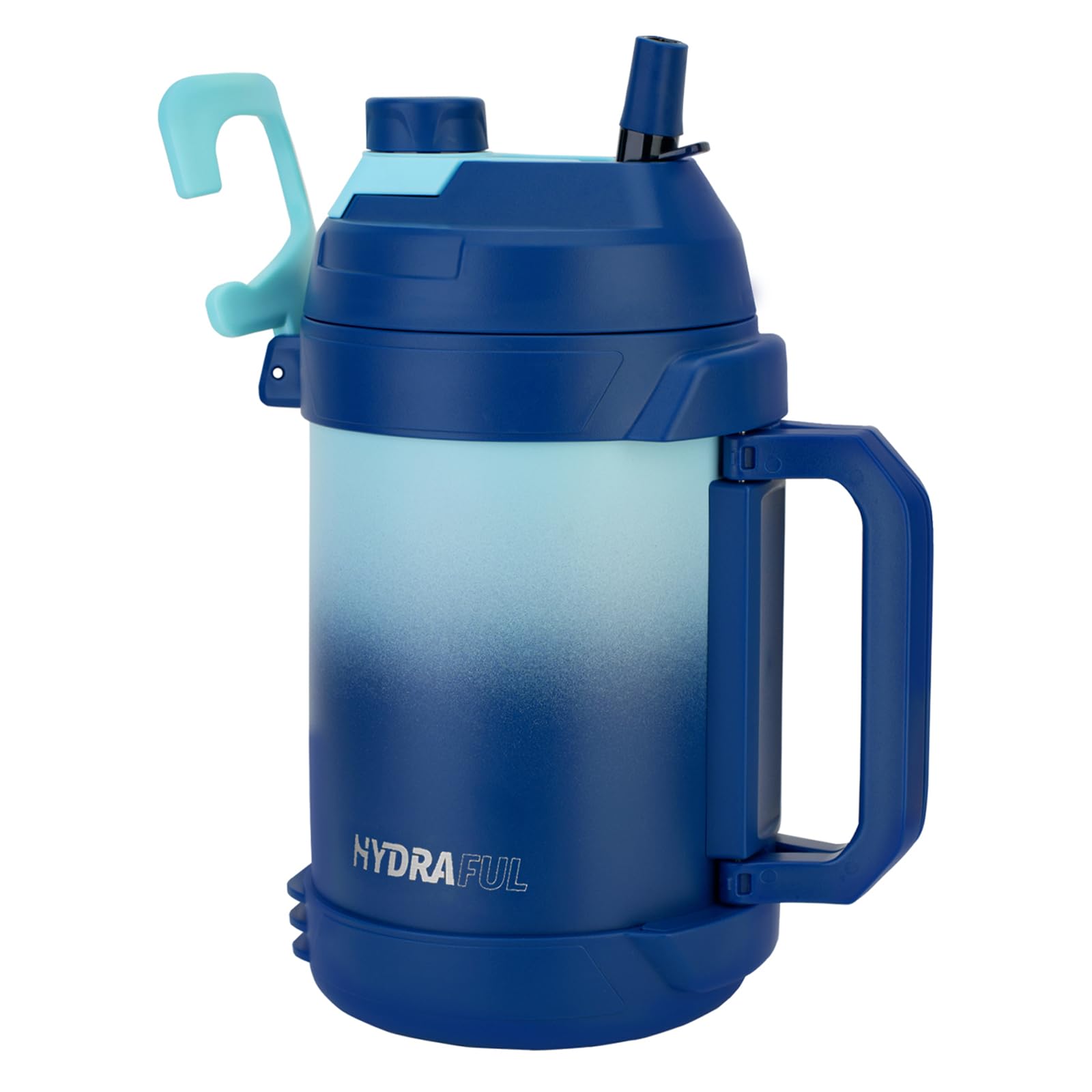 Hydraful Galón frontal, botella de 128 oz con diseño sin sudor para uso diario