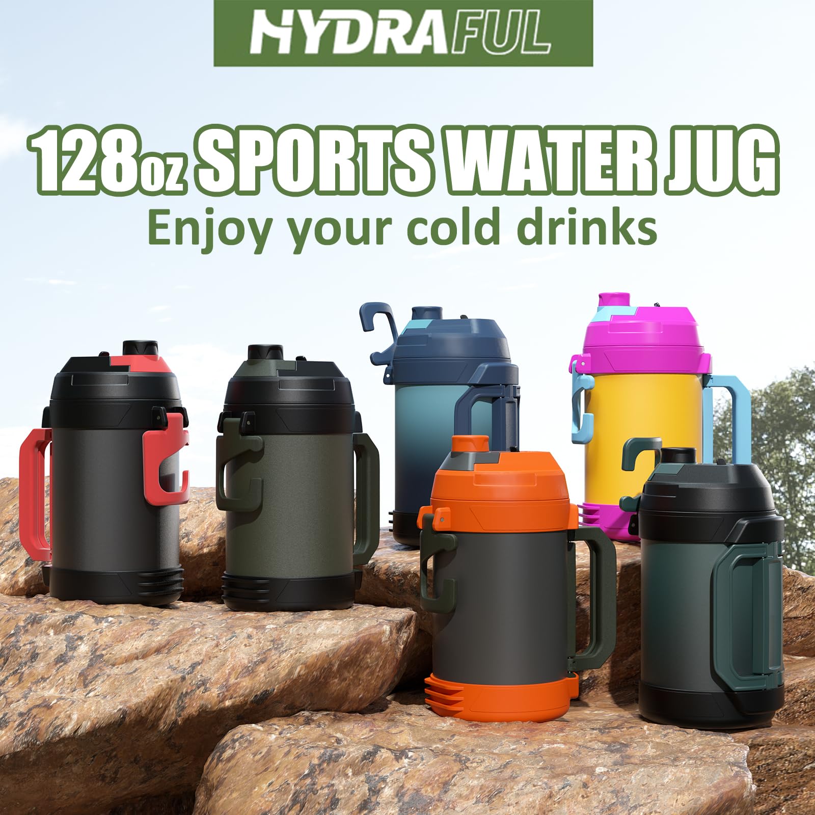 Hydraful Galón, capacidad de 128 oz para hidratación diaria