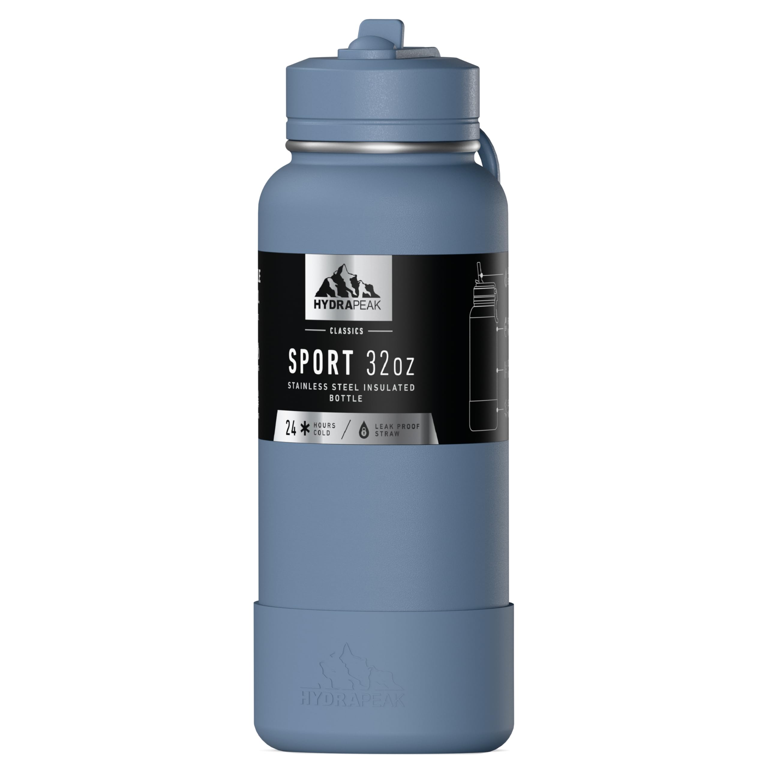 Hydrapeak botella 32 oz con tapa de pajita, ideal para gimnasio y entrenamiento