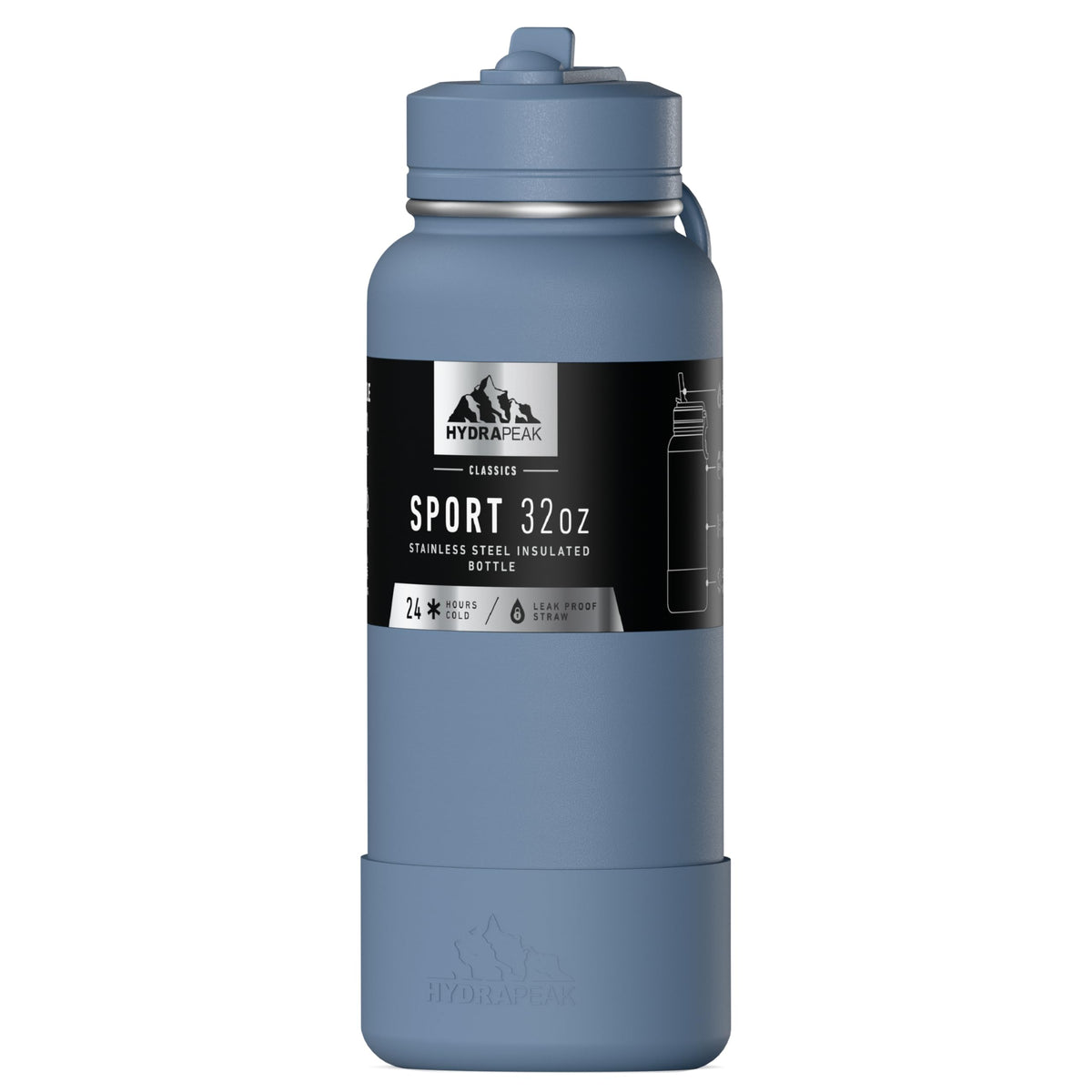 Hydrapeak botella 32 oz con tapa de pajita, ideal para gimnasio y entrenamiento