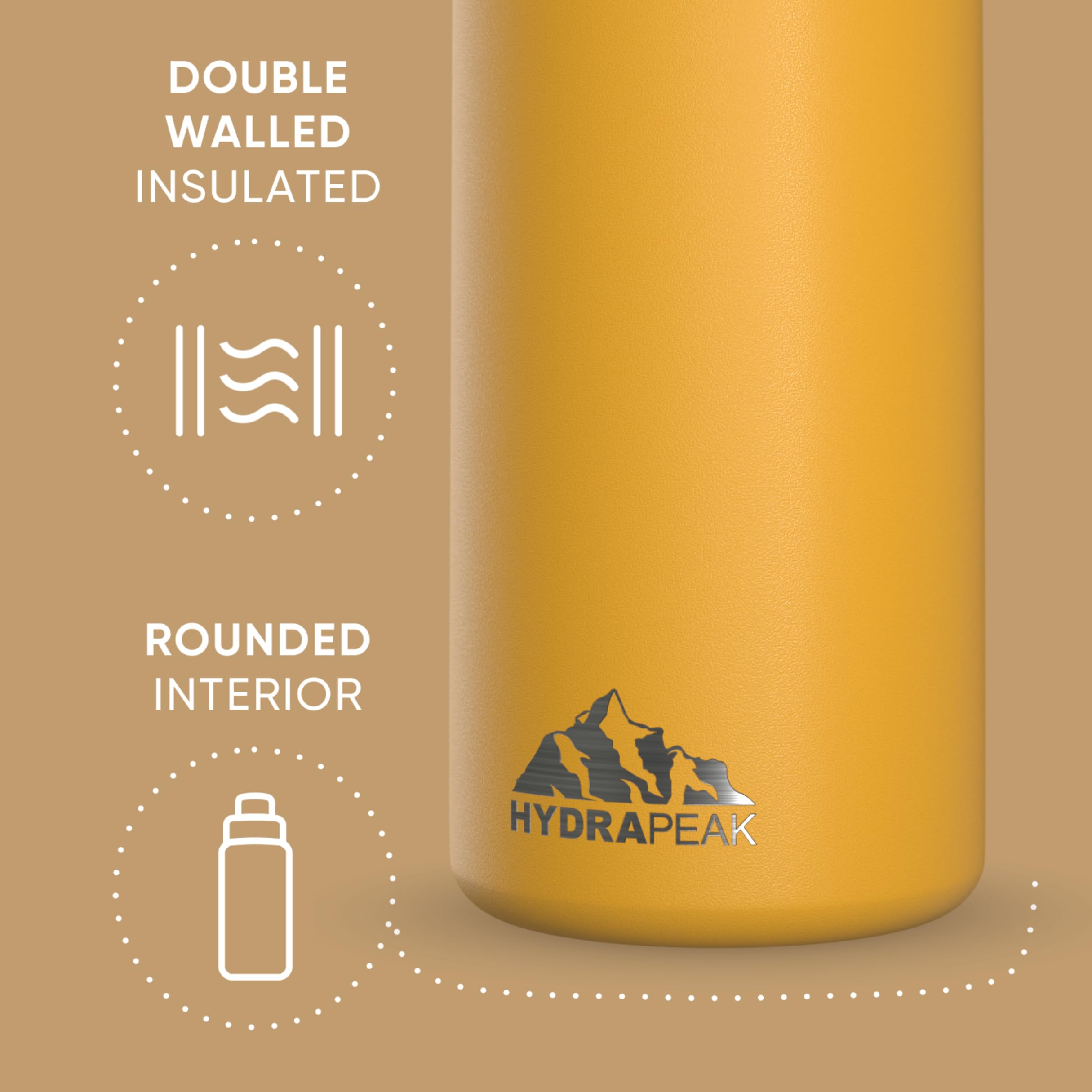 Hydrapeak diseño resistente al sudor evita marcas durante el entrenamiento