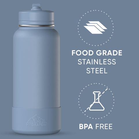 Hydrapeak botella con tapa anti fugas para uso en movimiento