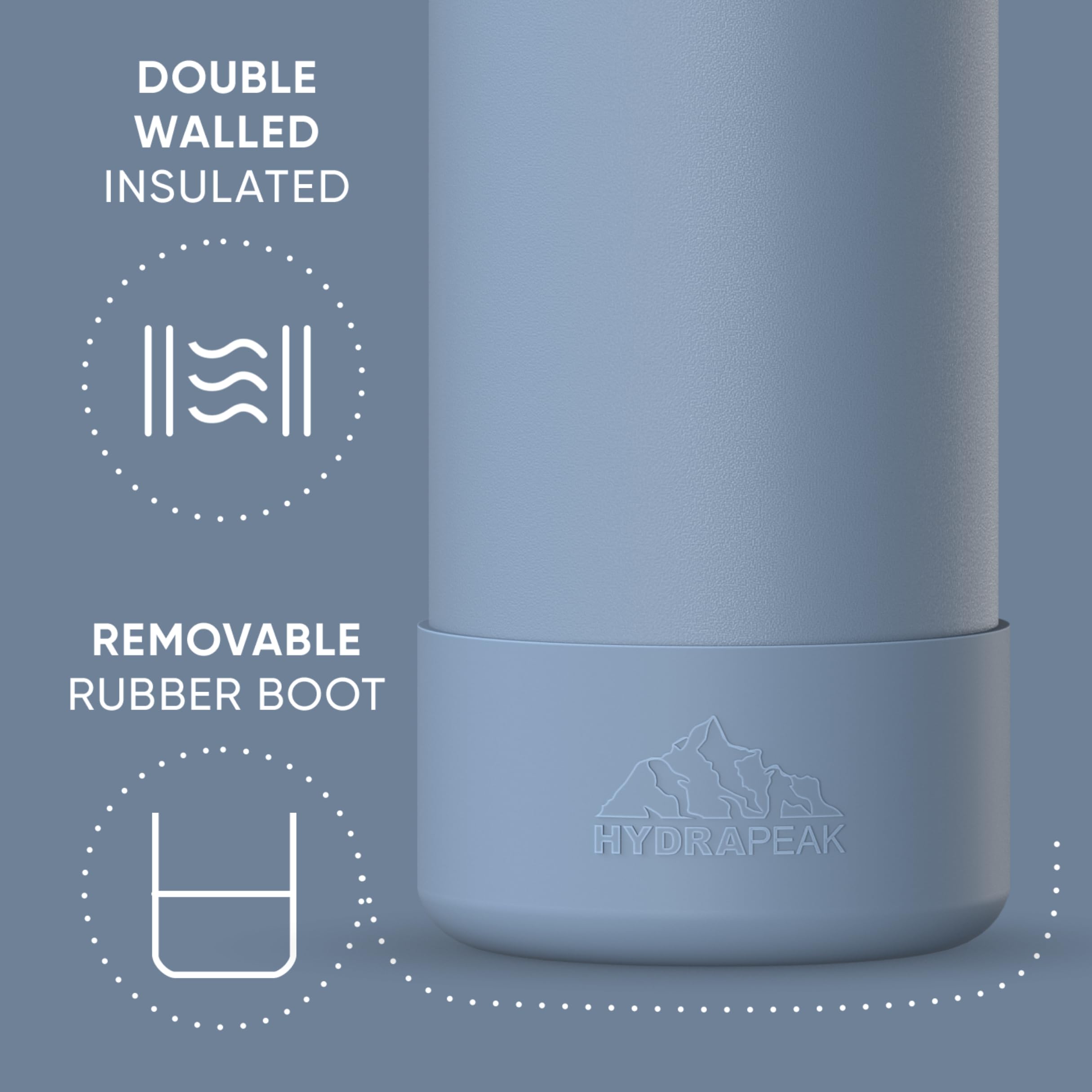 Hydrapeak botella en varios tamaños para viajes, trabajo y deporte