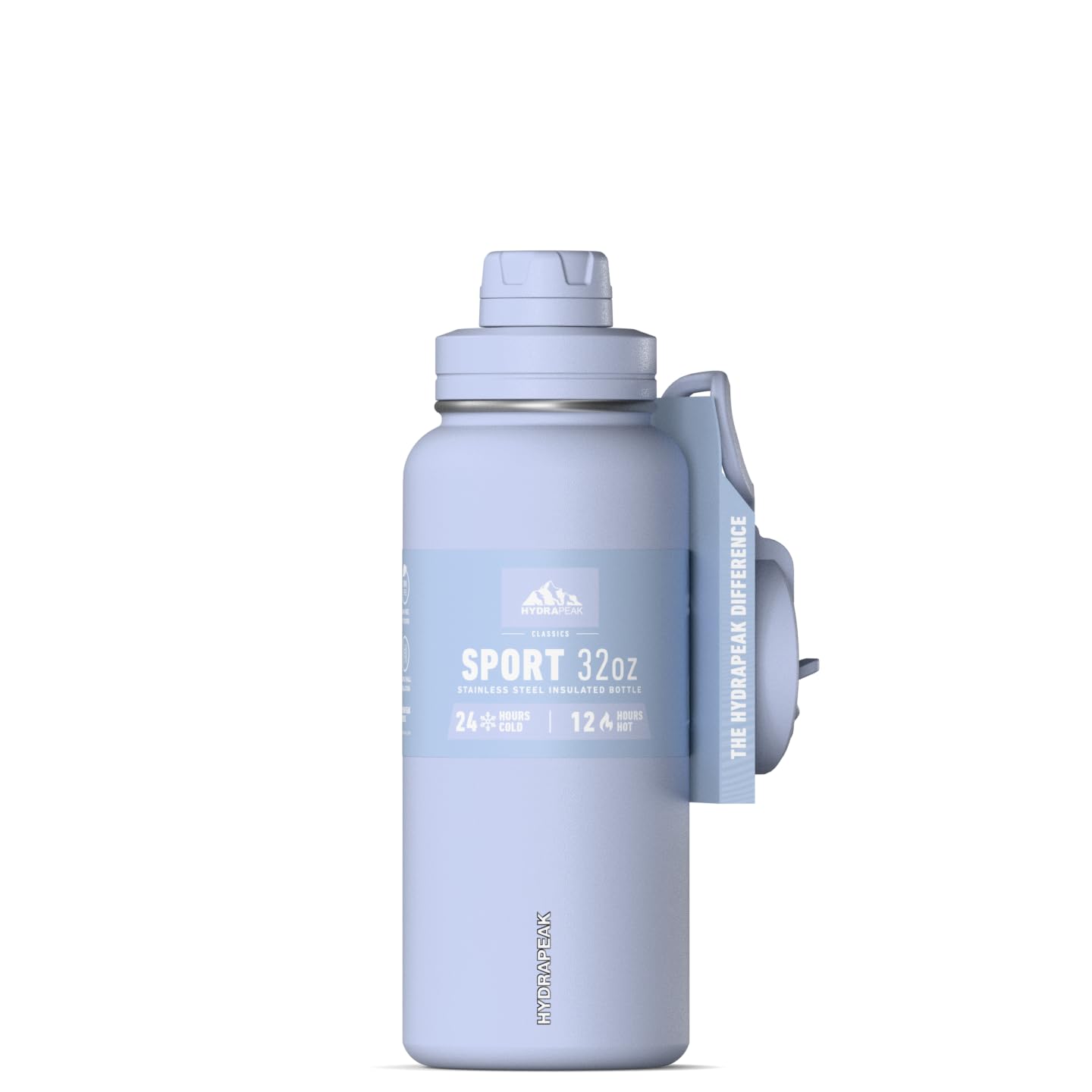 Botella Hydrapeak 32 oz con pajita, ideal para entrenamiento y uso diario.