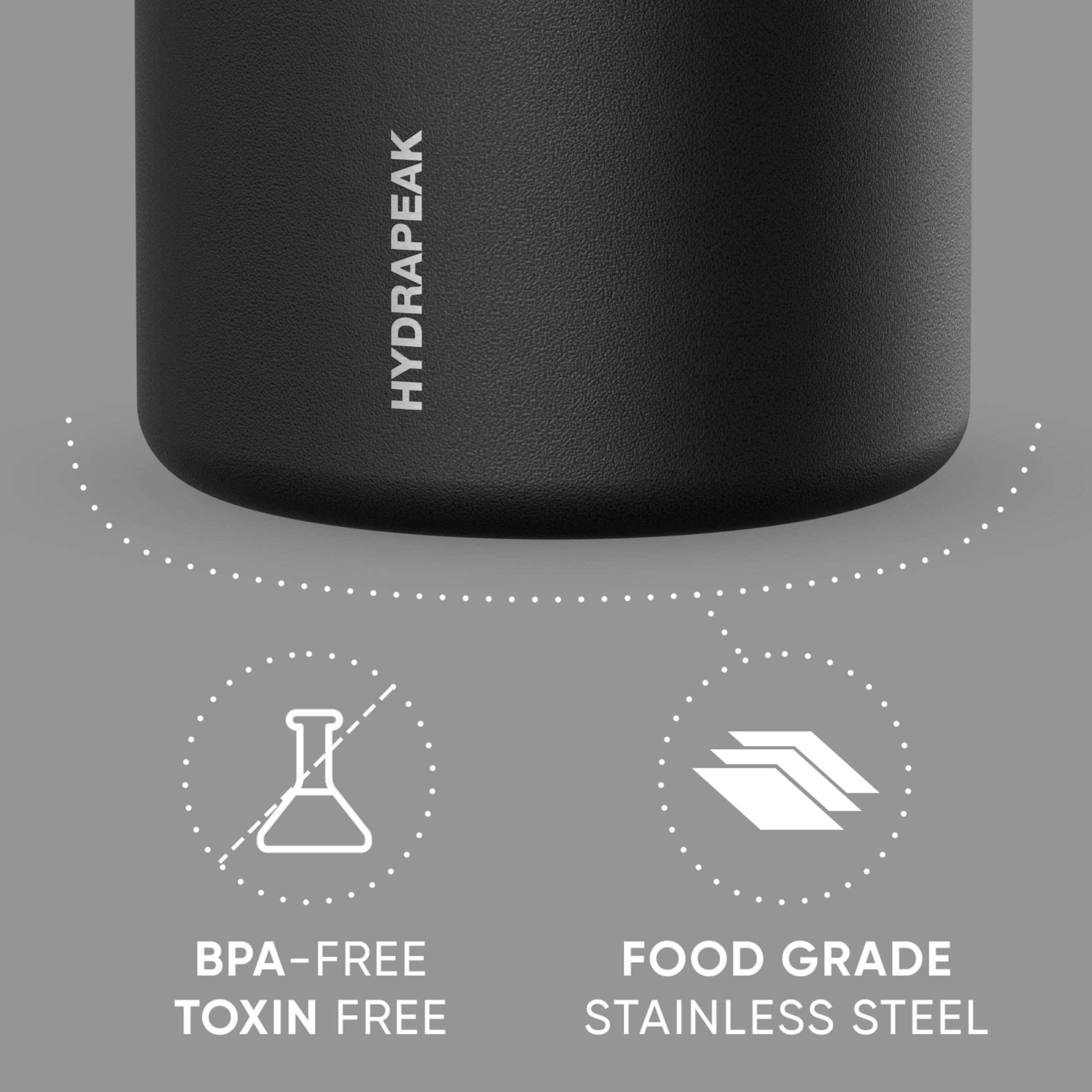 Hydrapeak mango plegable facilita el transporte del tarro con una mano.