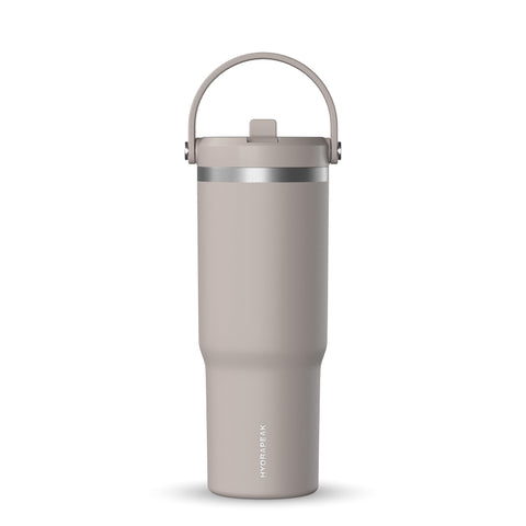 Hydrapeak Nomad 32oz con tapa y pajilla, ideal para evitar derrames en movimientos.