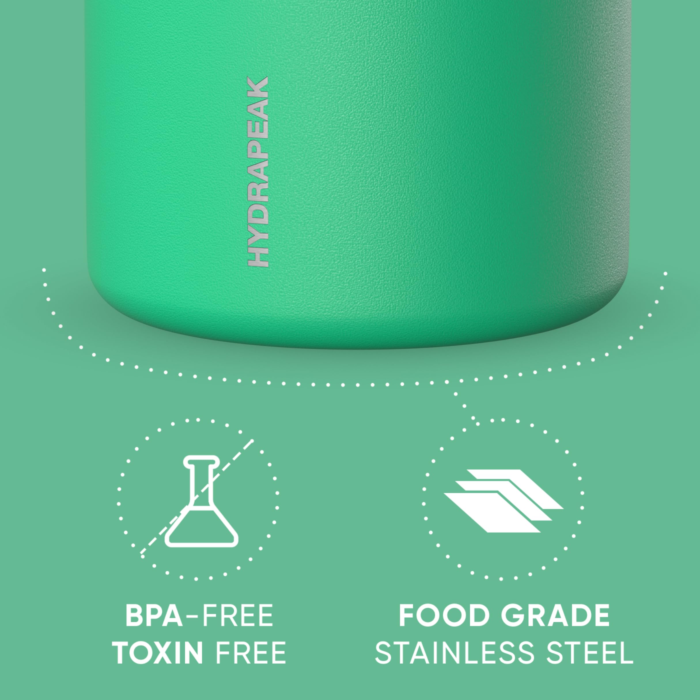 Hydrapeak tapa mango plegable 25oz Jade, transporte cómodo y seguro