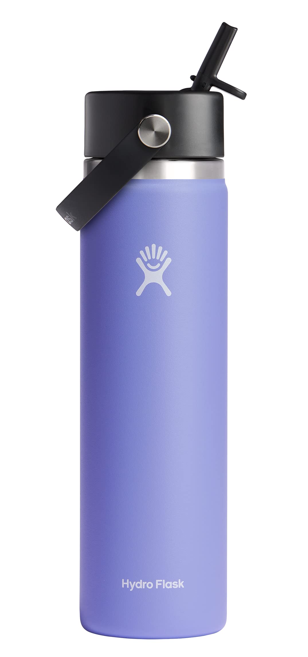 Hydro Flask 24 oz boca ancha con tapa Flex Straw, ideal para viajes y bebidas frías duraderas