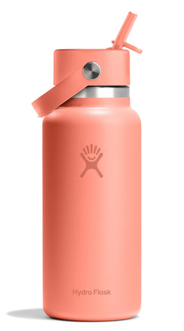 Hydro Flask 32 onzas boca ancha Sunglow, vista frontal para uso diario.