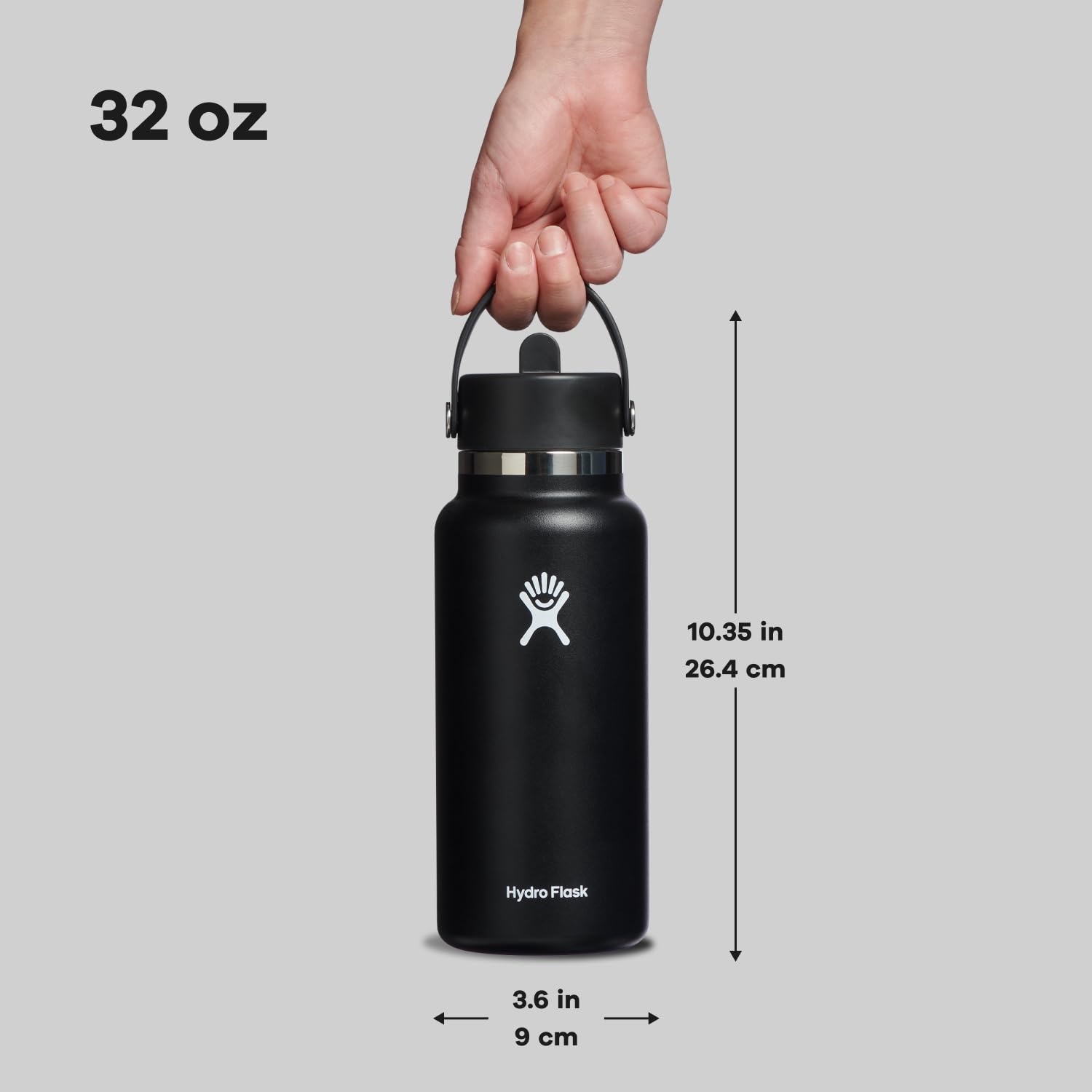 Hydro Flask 32 oz uso diario para agua fría durante todo el día.