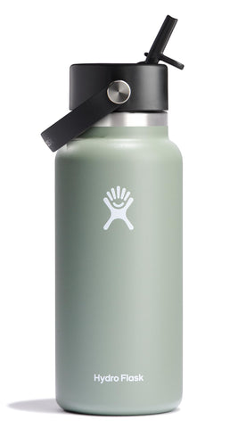 Hydro Flask 32 oz Agave, vista frontal, ideal para beber con facilidad.