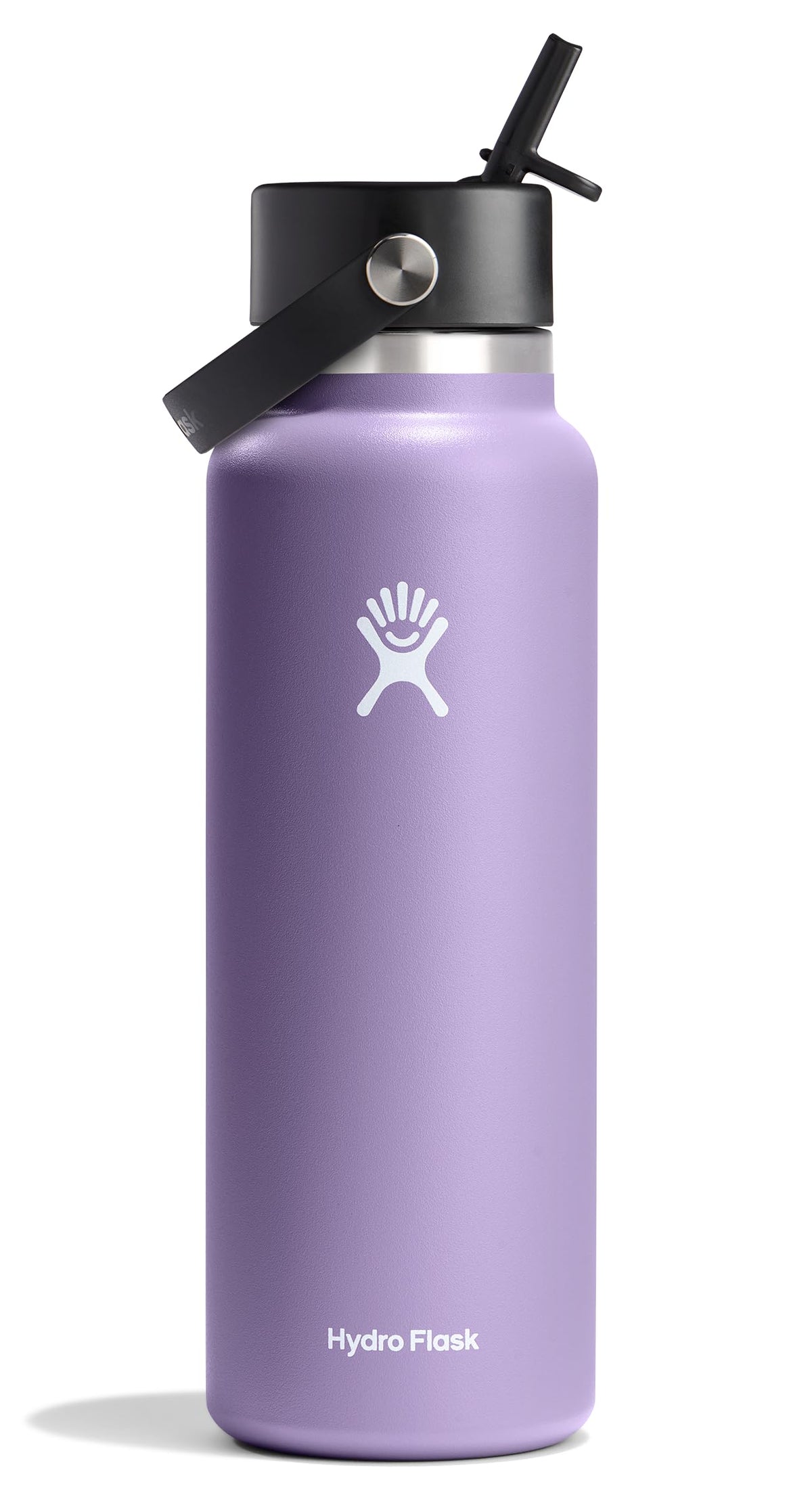 Hydro Flask 40 oz con tapa pajita flexible, cierre seguro para llevar.